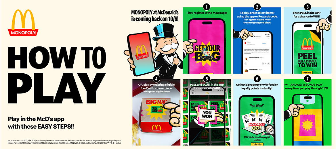 McDonald's and Monopoly Get Your Bag: How to play