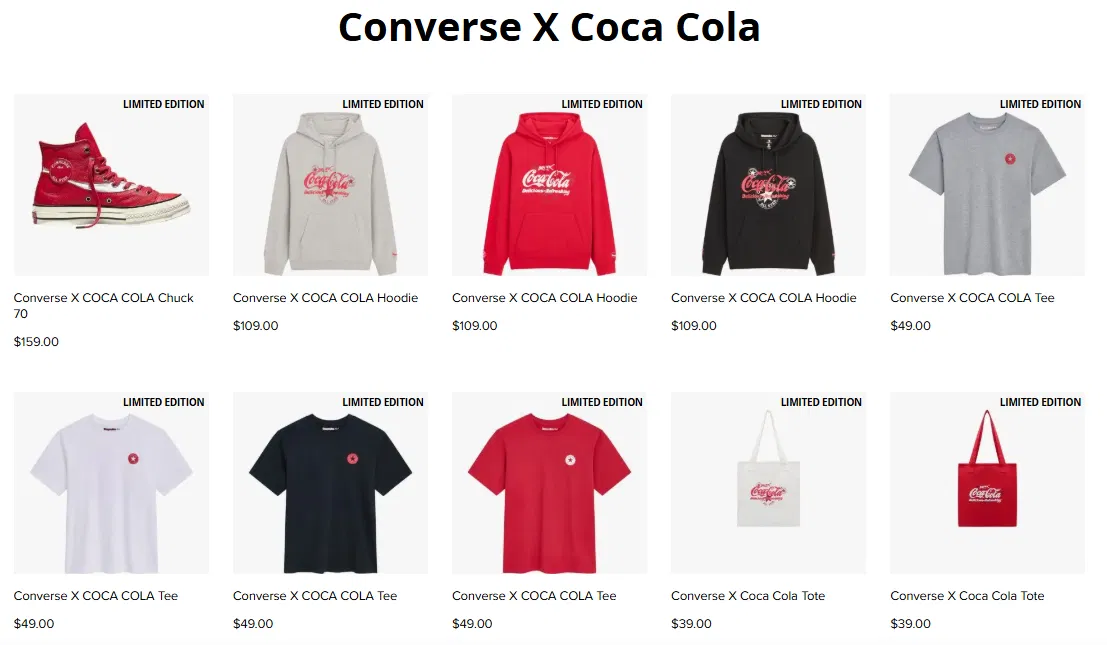 Converse and Coca Cola collaboration collection