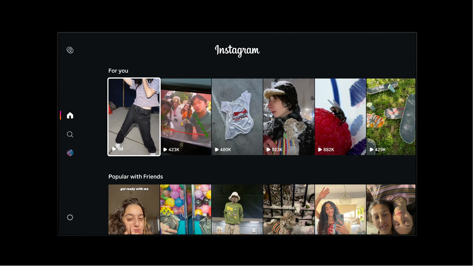 Instagram Reels on Fire TV - Watch personalized Reels organized into interest-based channels
