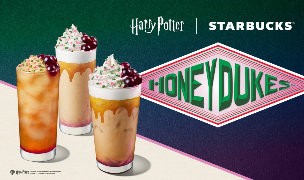 Starbucks and Harry Potter collaboration - Honey Dukes drinks