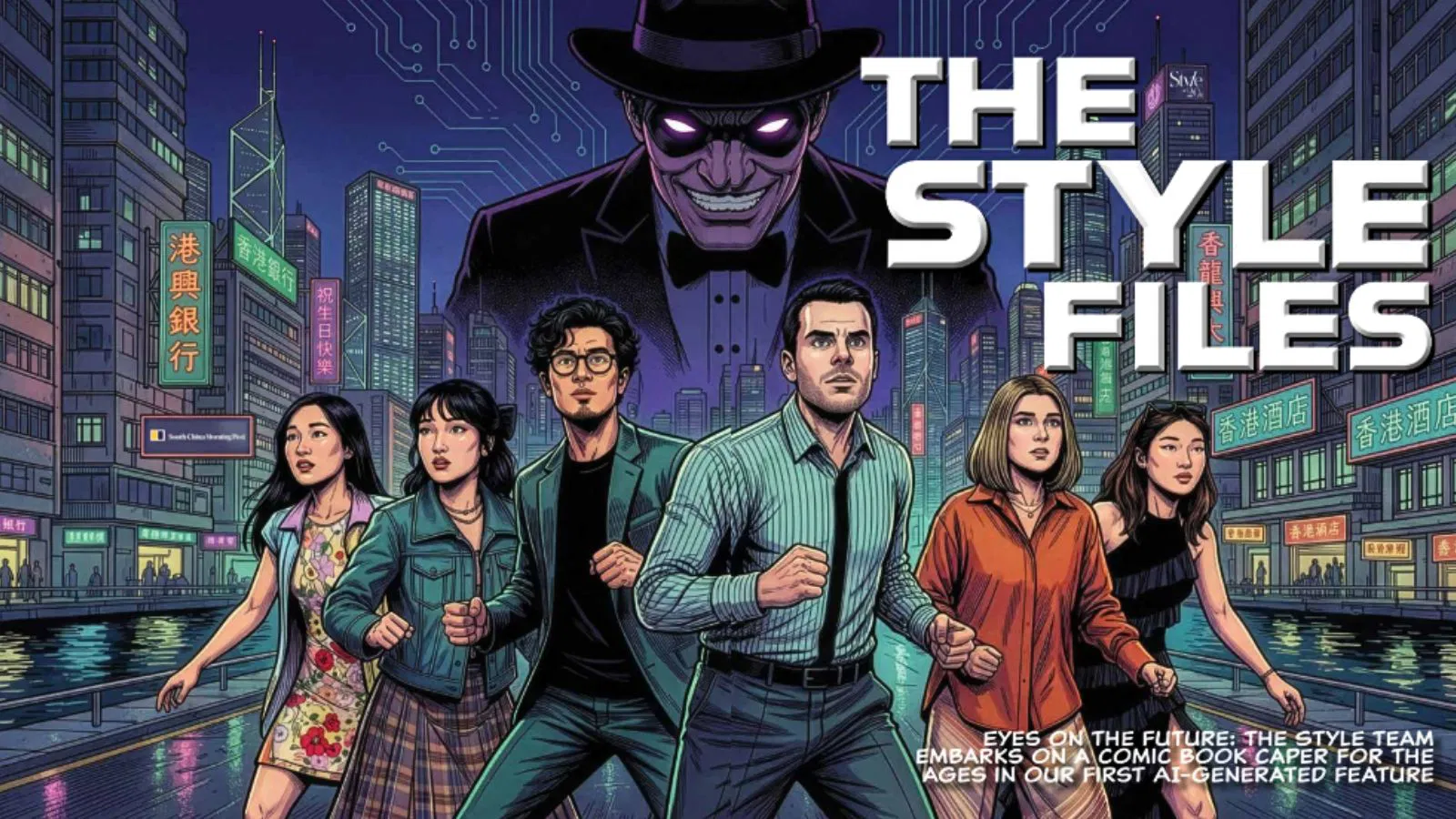 Images from SCMP Style's "The Style Files" AI-assisted comic