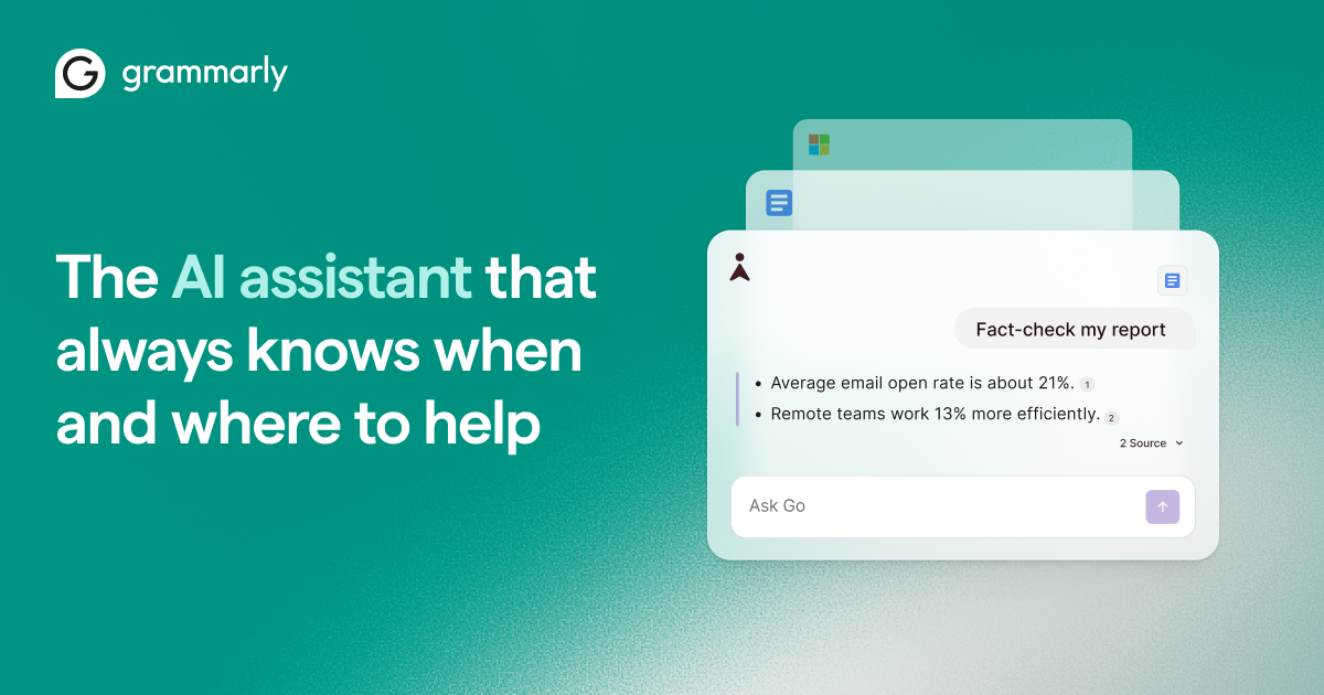 GrammarlyGO AI co-writing tool