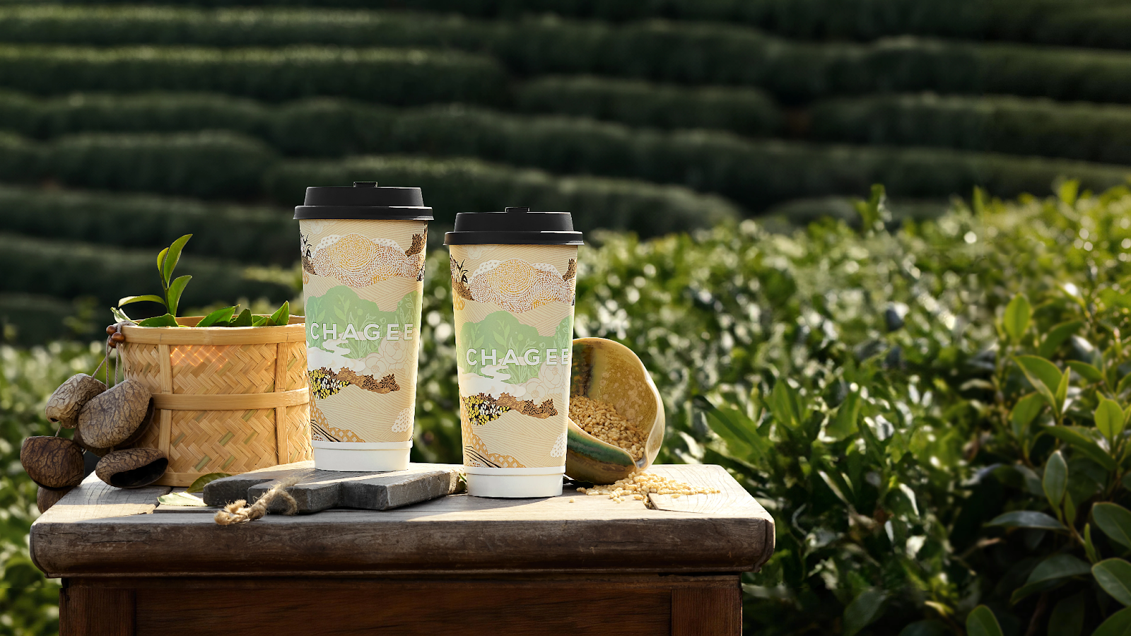 CHAGEE Singapore Hojicha Genmai Milk Tea - "The art of lightness" campaign