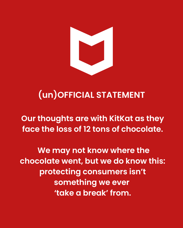 McAfee - Stolen KitKat campaign trendjack