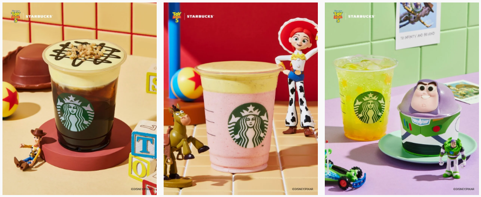 Starbucks IP brand collaborations: Toy Story