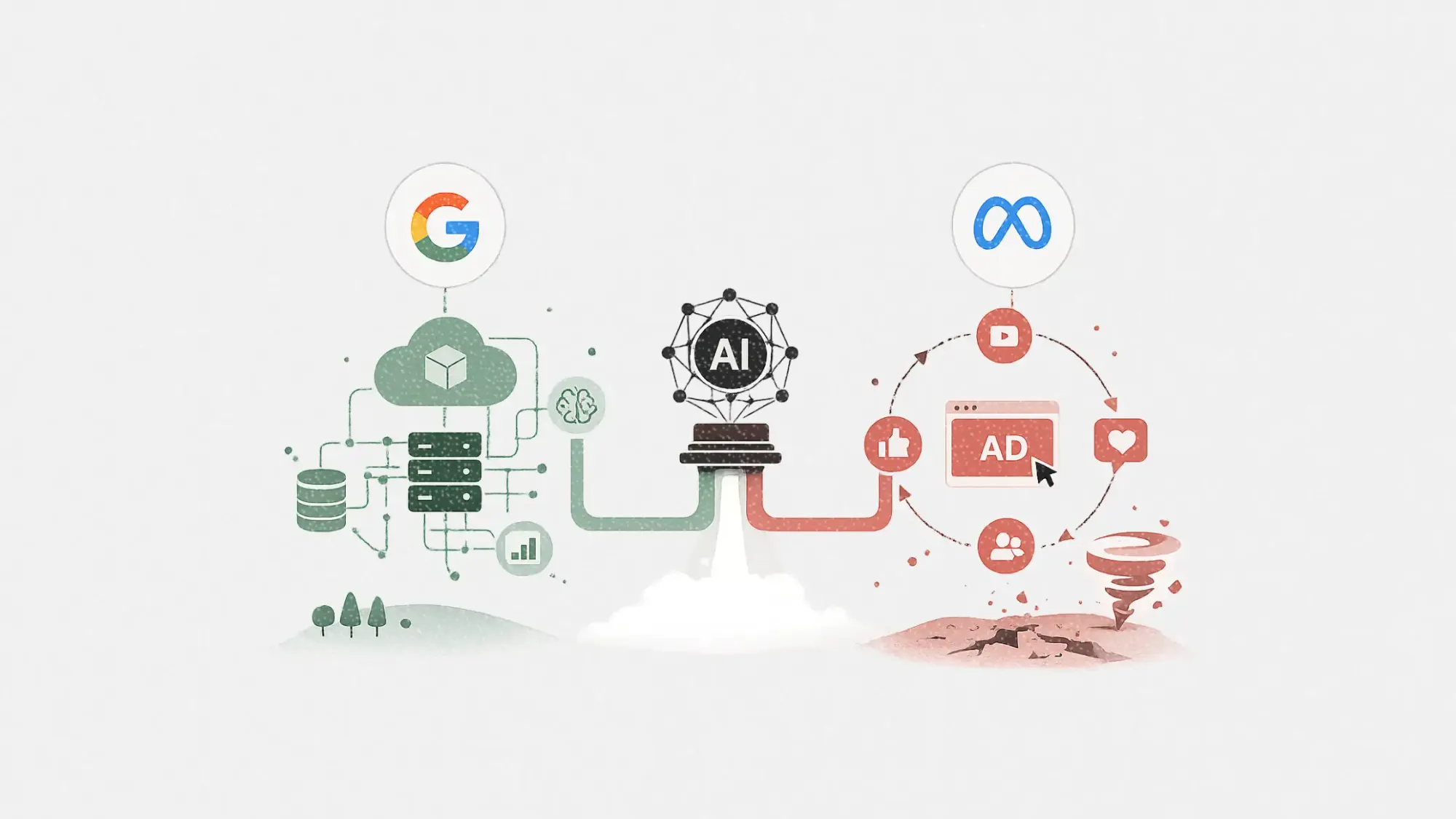 Google and Meta earnings show AI is driving growth, but at very different costs for marketers