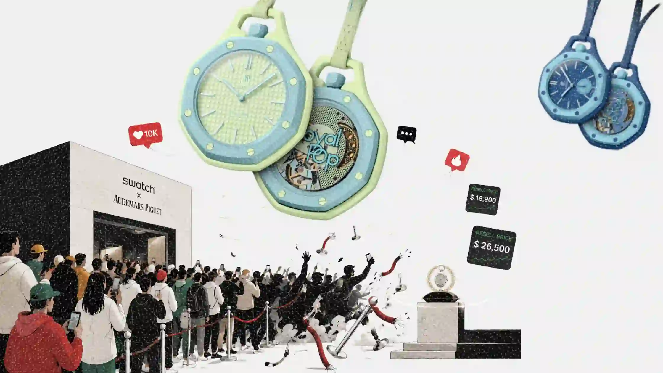 Swatch x AP’s Royal Pop frenzy shows hype is now the product