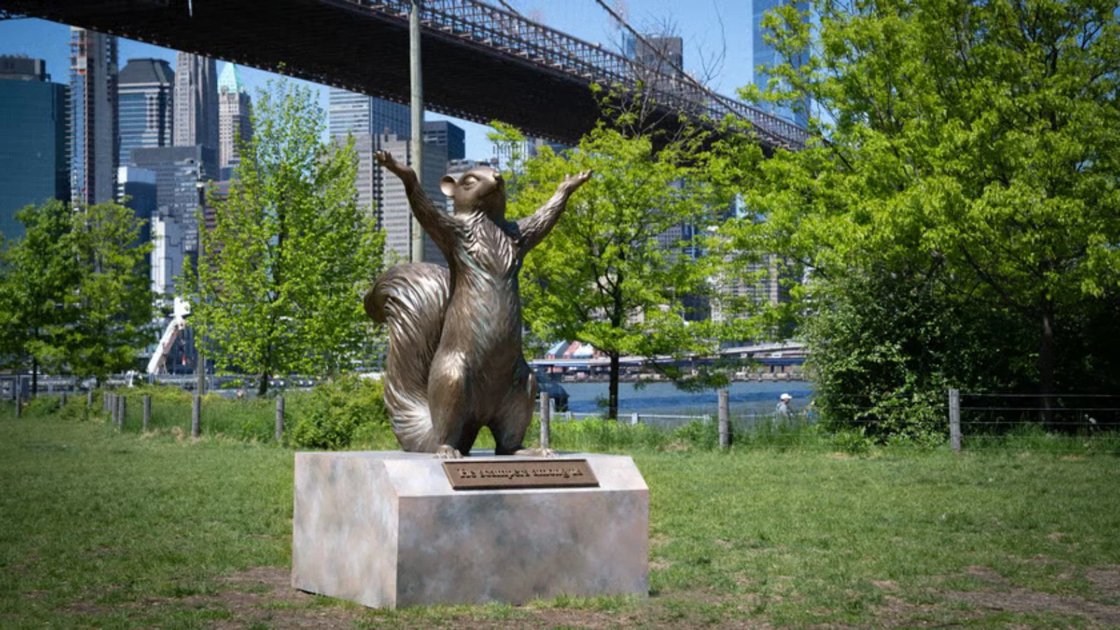 Canva “The Thing That Makes Anything A Thing.” campaign - The Squirrel statue