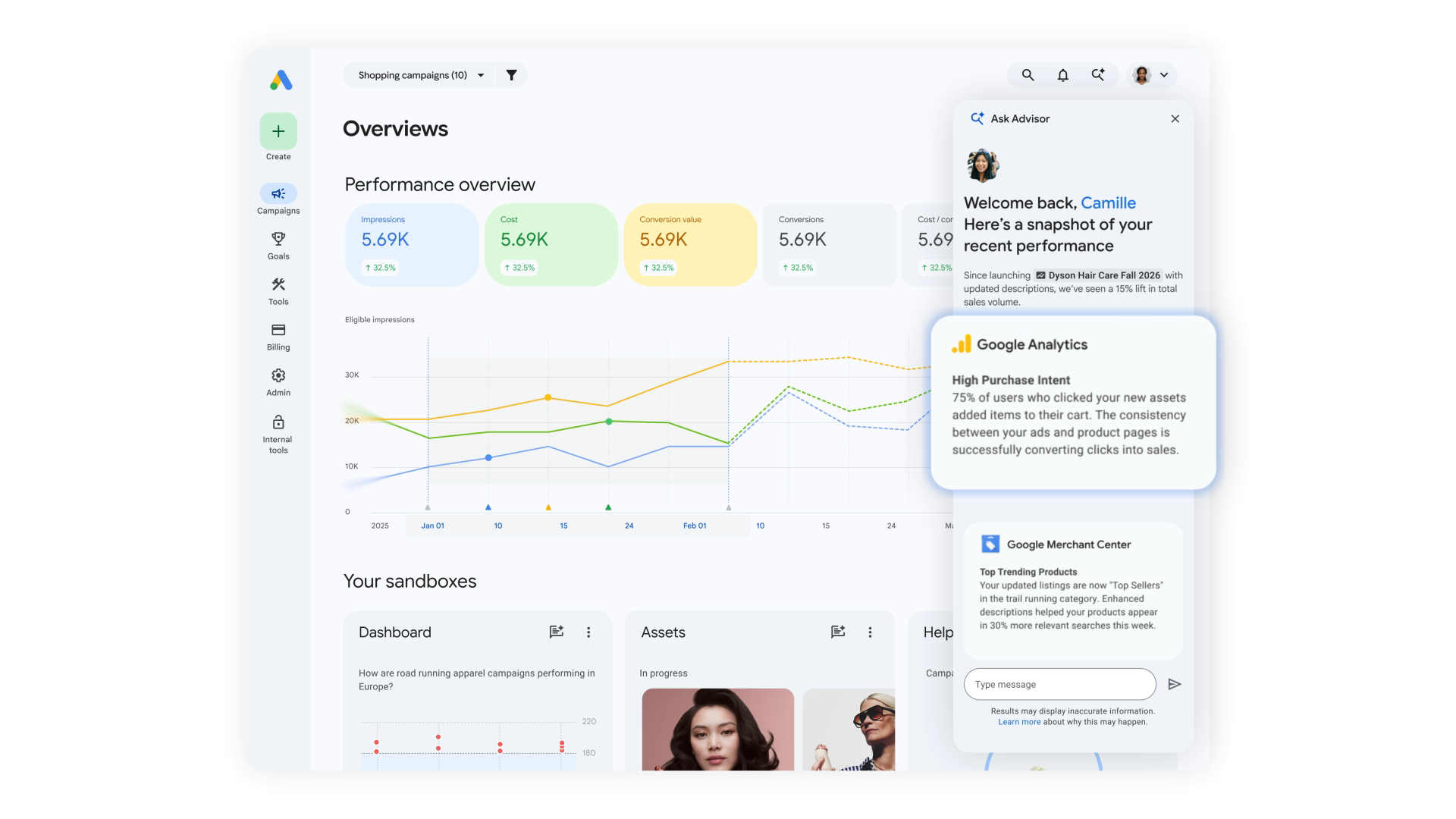 Ask Advisor in Google ecosystem