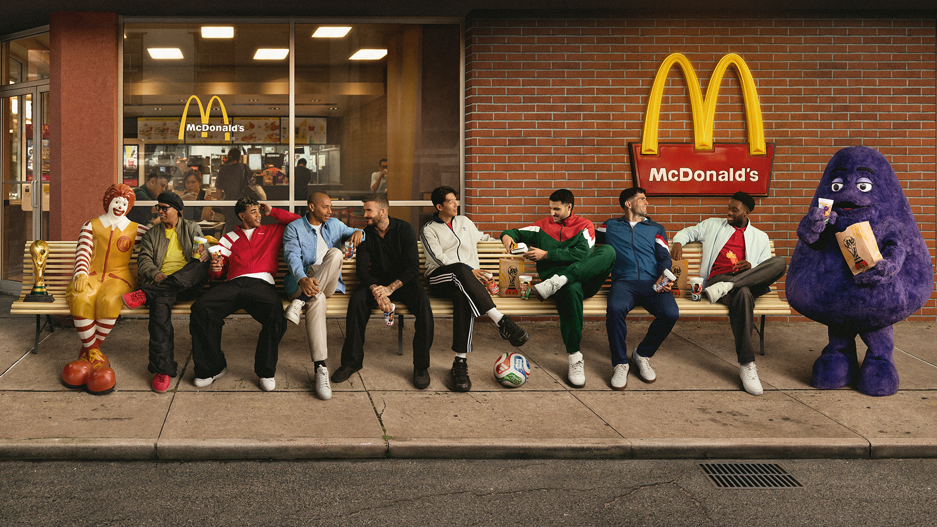 FIFA World Cup and McDonald's collaboration featuring football stars