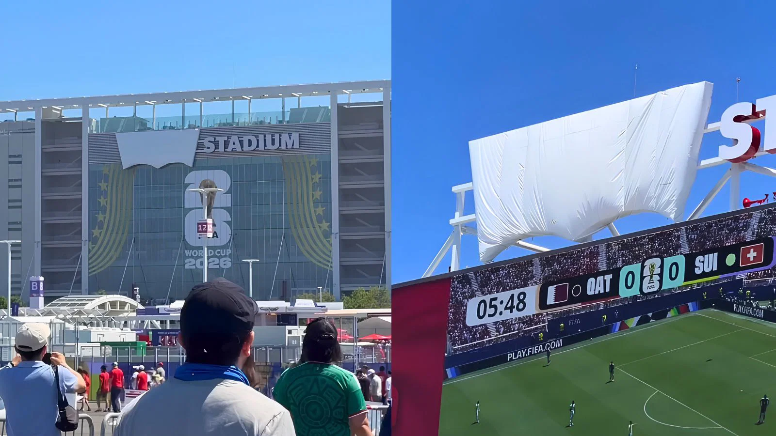 Levi's logo covered in stadium during FIFA World Cup 2026