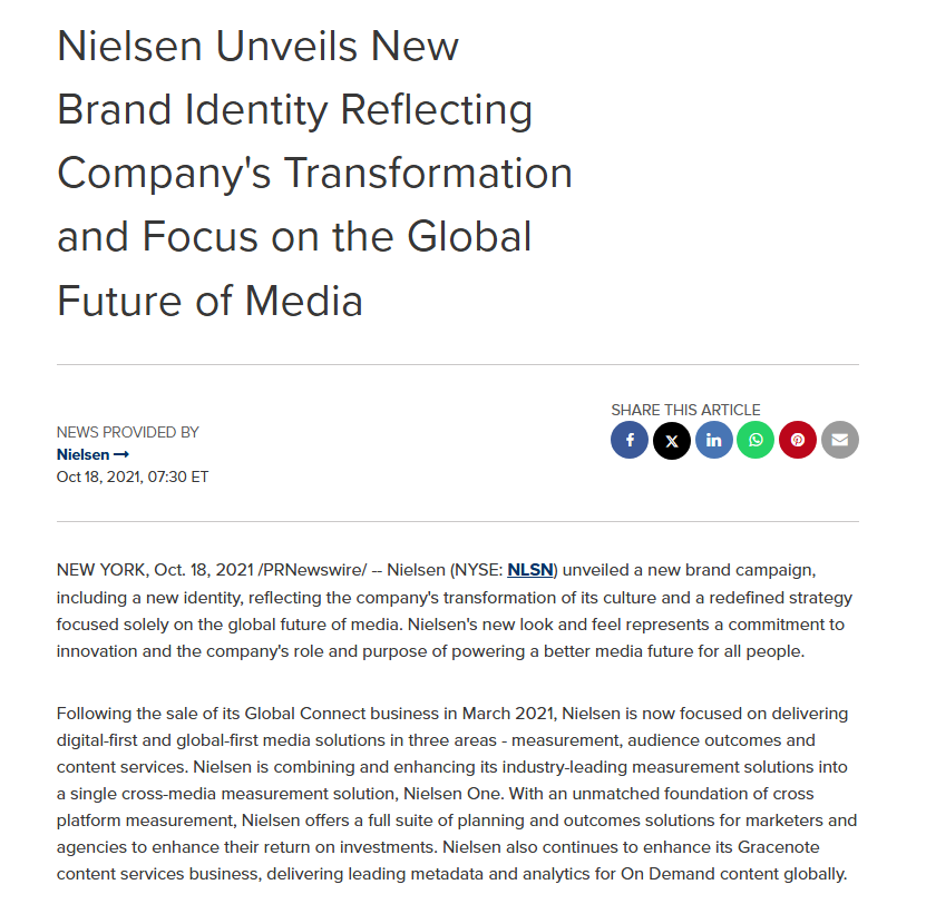 press release examples - rebrand or company milestone