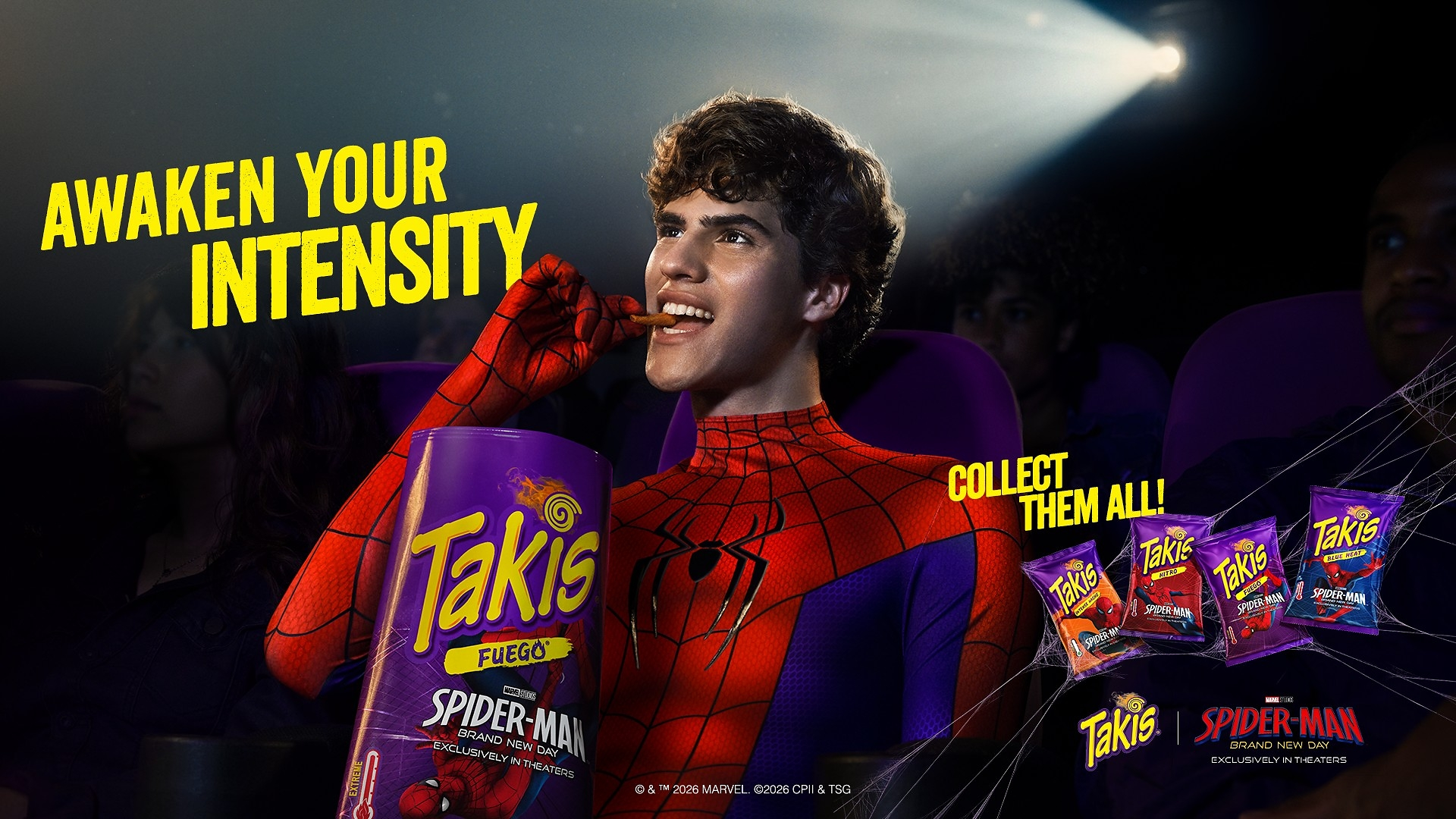 Spider-man Brand New Day: Takis limited-edition packaging