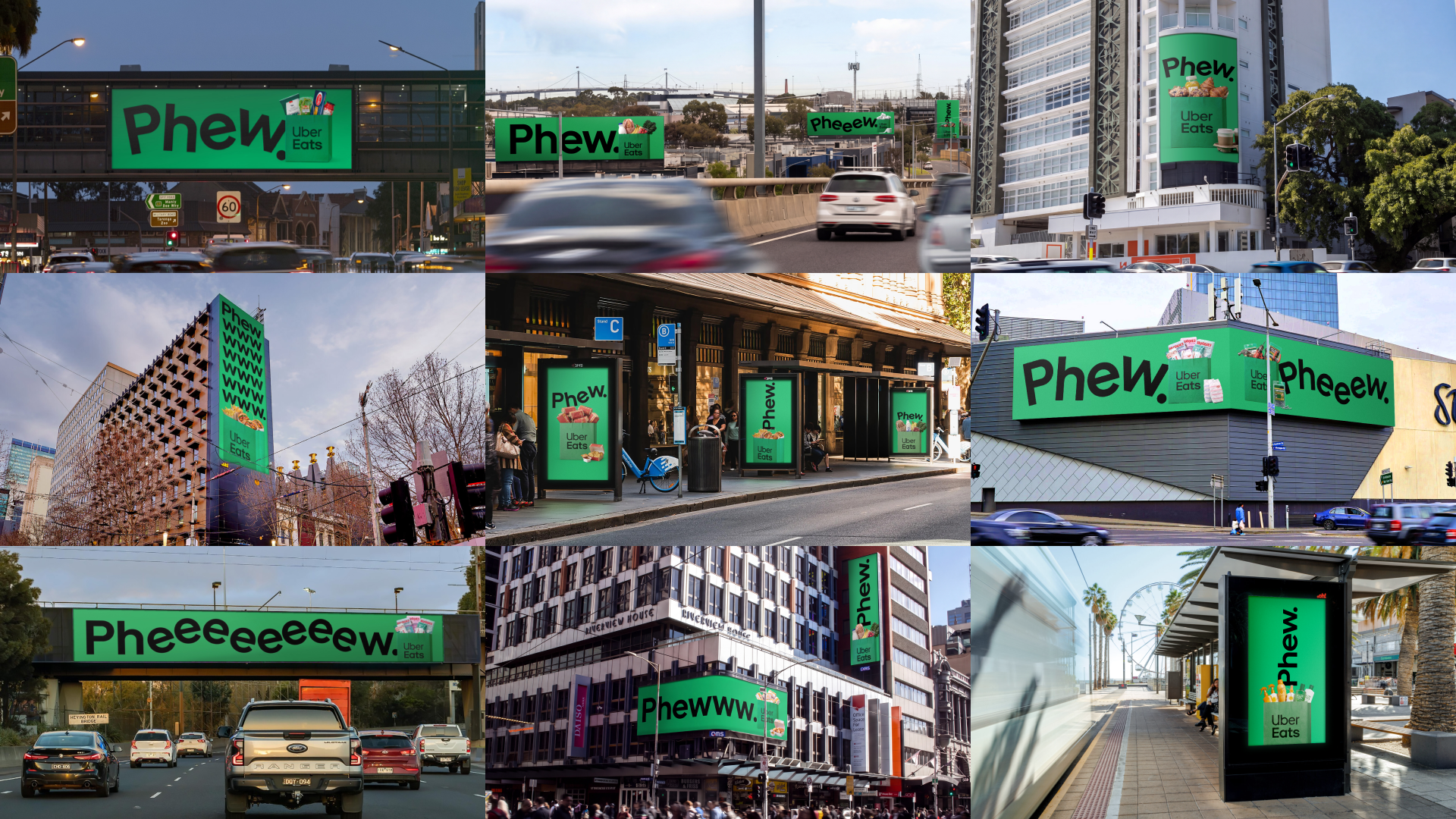 Uber Eats - Phew campaign OOH