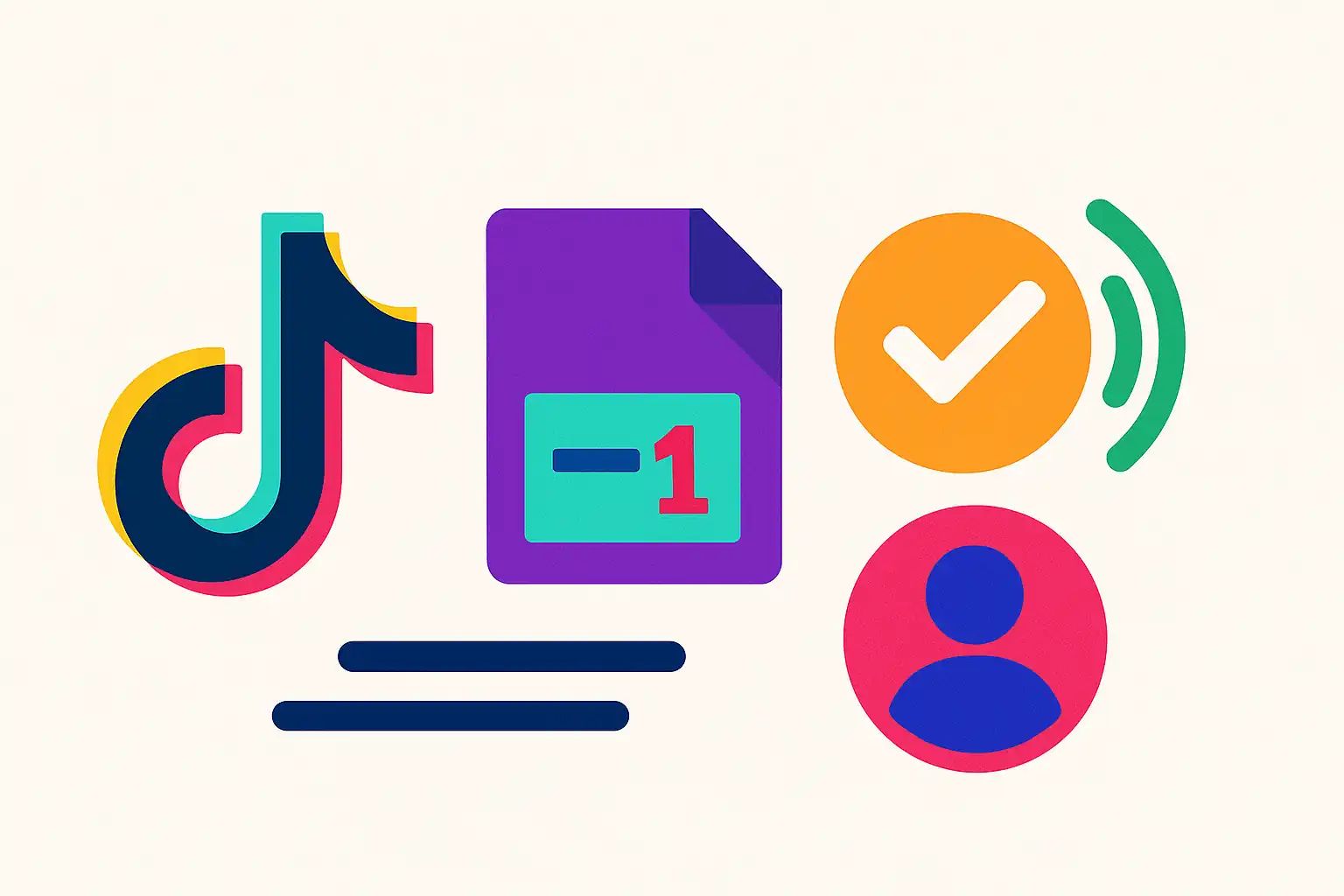 Colorful TikTok Footnotes and fact-checking icons representing community context and credibility features