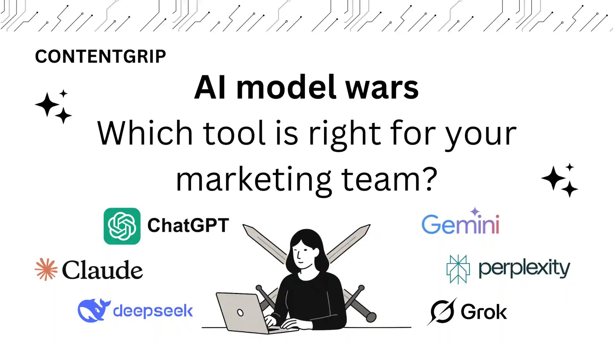 Top AI models for marketers: ChatGPT, DeepSeek, Claude, Gemini, Grok, Perplexity