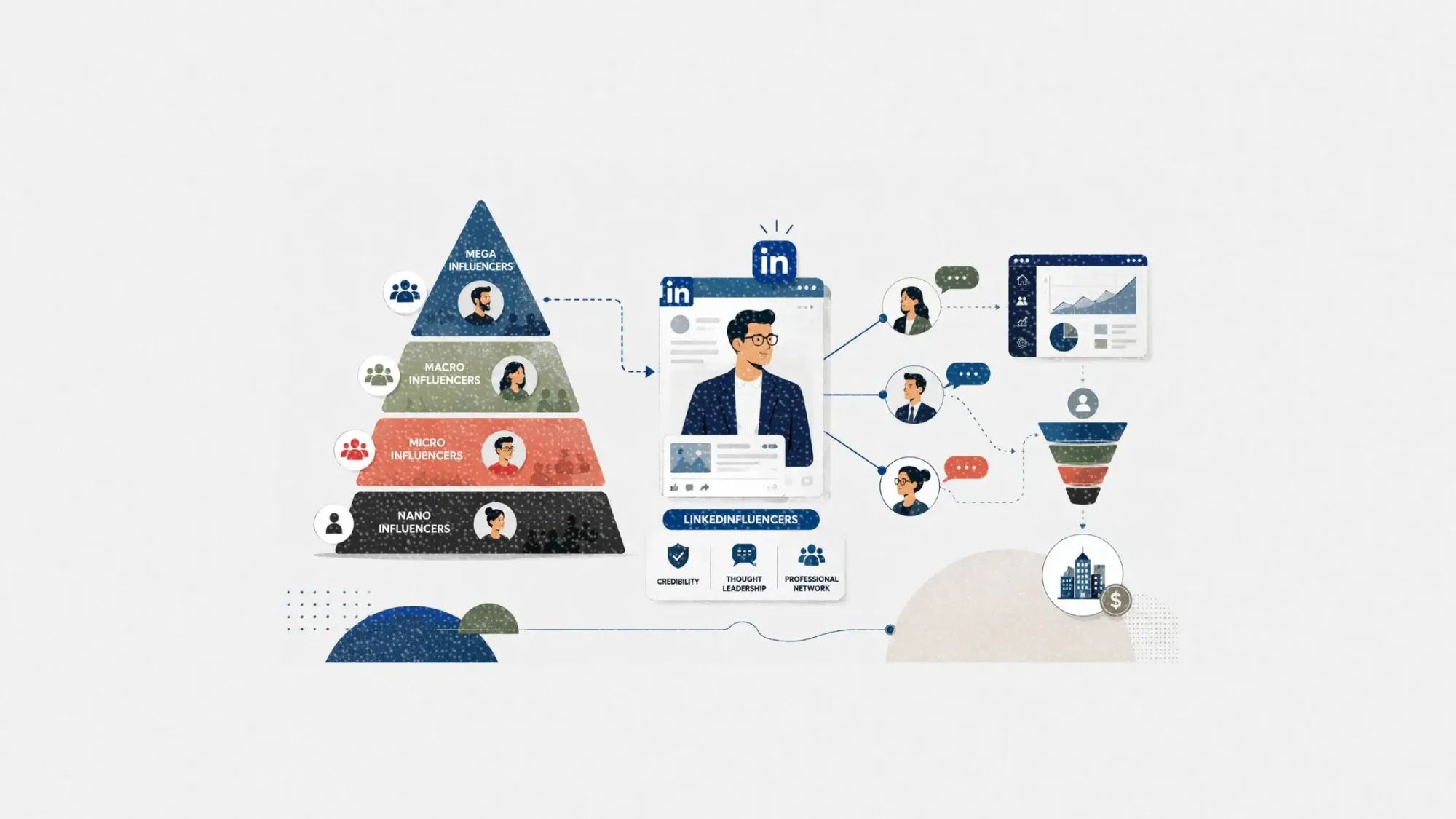 Types of influencers: nano, micro, macro, mega - and the B2B LinkedInfluencer tier most guides ignore