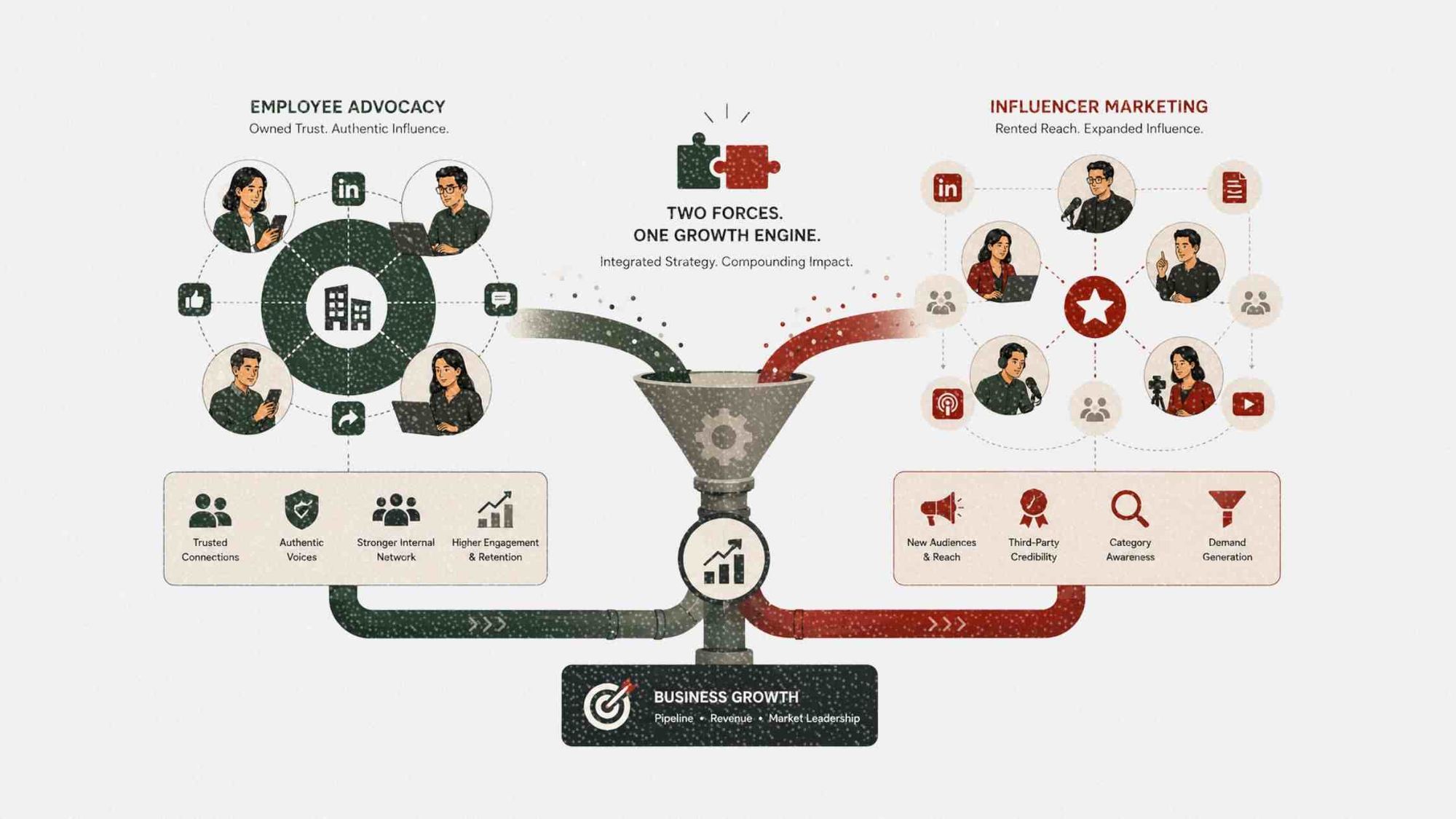 Employee advocacy vs influencer marketing: why B2B brands need both