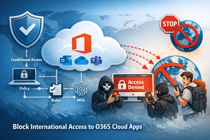 Conditional Access - Block Cloud Apps from International