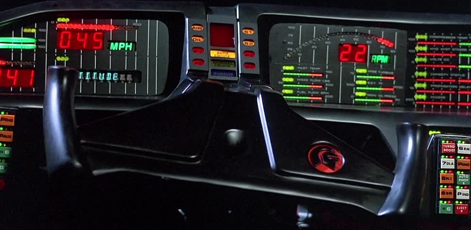 KITT's steering wheel and console from the series Knight Rider