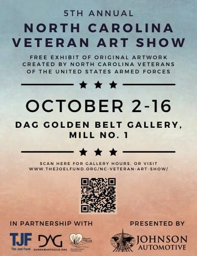 5th Annual North Carolina Veteran Art Show | Free Exhibit Oct 2–16