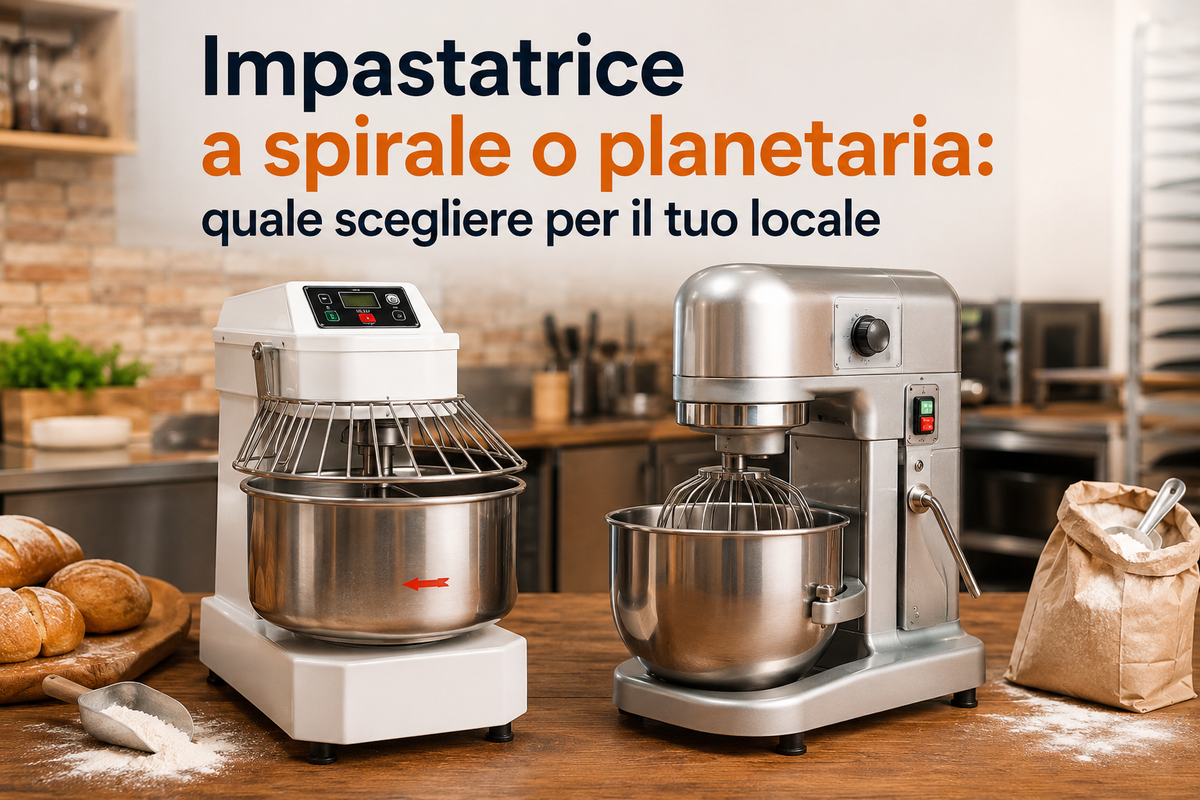 Impastatrice a spirale o planetaria: quale scegliere per il tuo locale