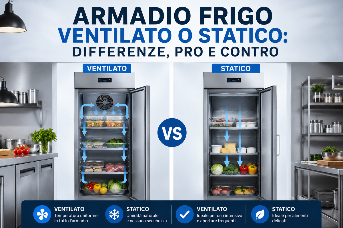 Armadio frigo ventilato o statico: differenze, pro e contro