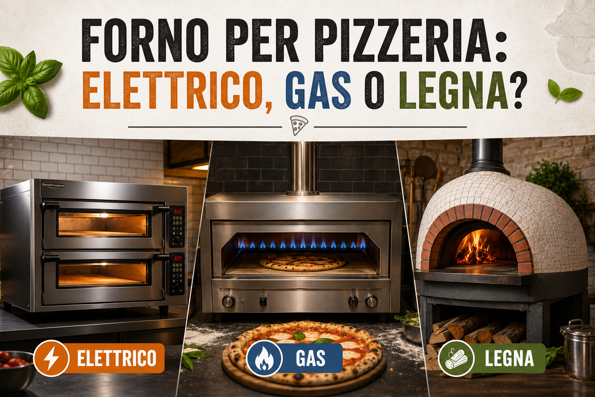 Forno per pizzeria: elettrico, gas o legna?