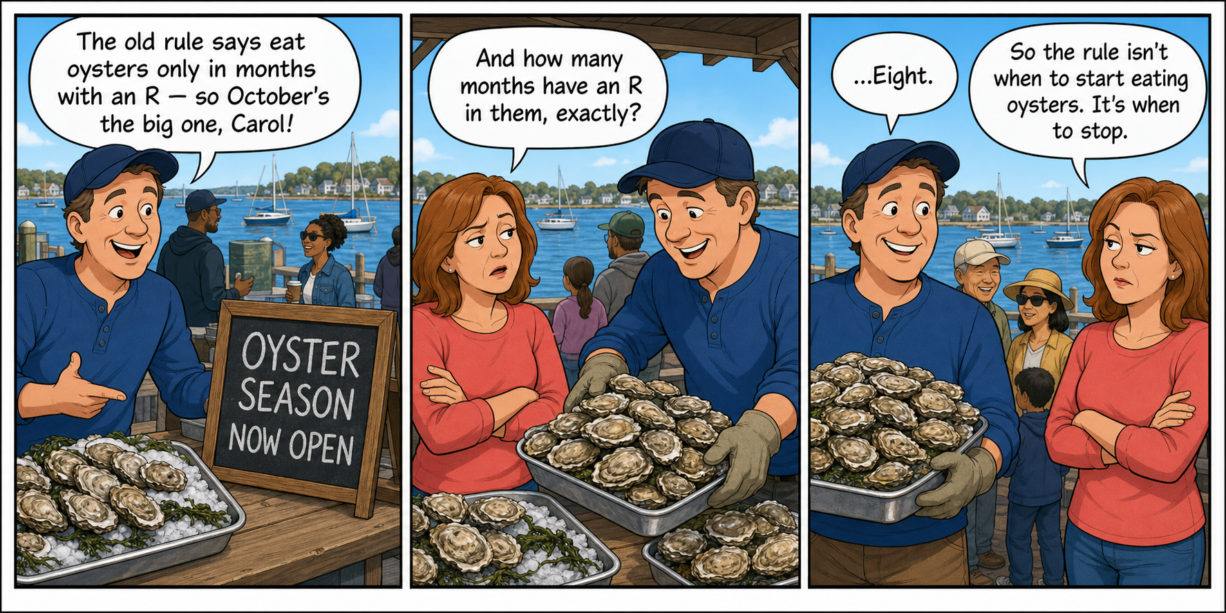 Town Pulse cartoon: R Month Oyster Run