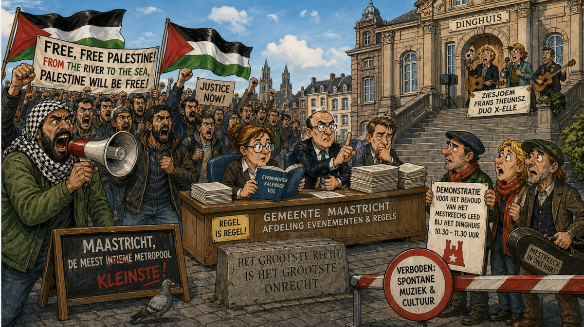 Rode loper demonstranten, verbod voor Ziesjoem, X-Elle en Frans Theunisz