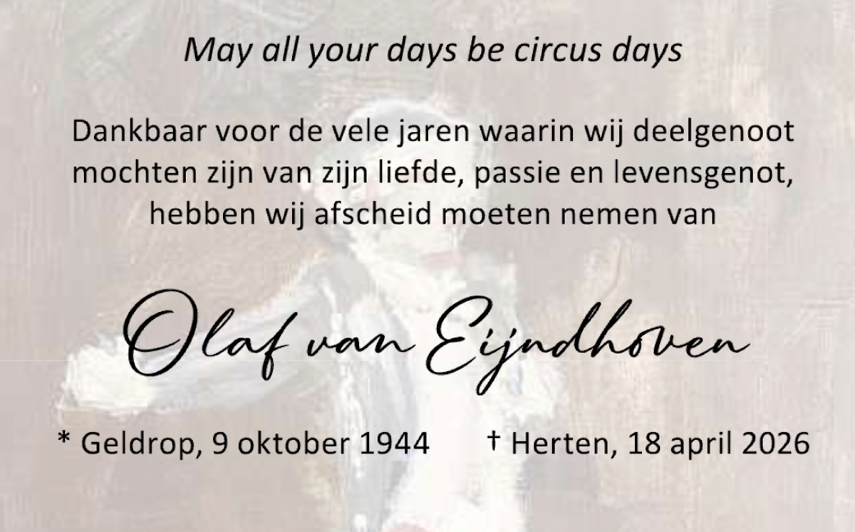 Oprichter Van Eijndhoven van Boels Zanders overleden