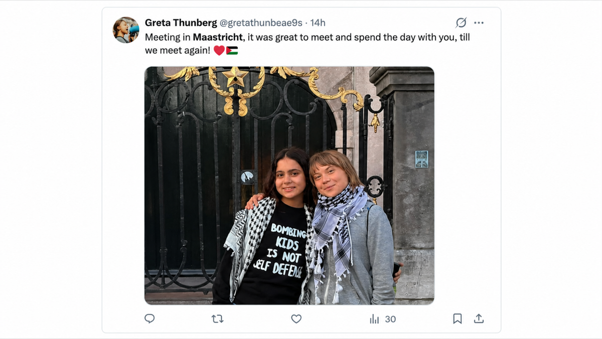 Activiste Gretha Thunberg in Maastricht