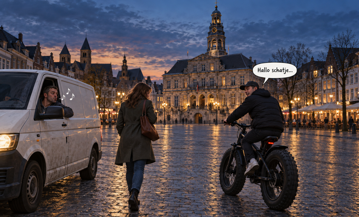 Straatintimidatie vanaf fatbikes en werkbusjes