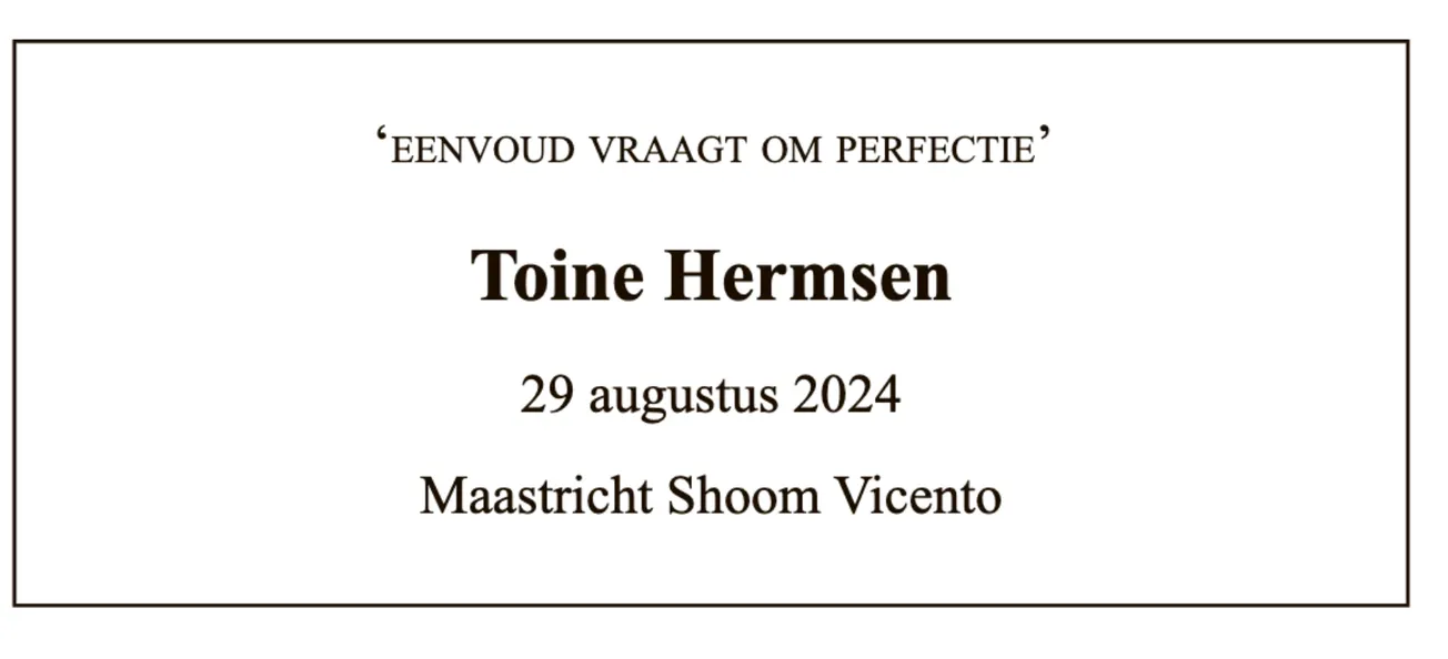 Sterrenkok Toine Hermsen overleden