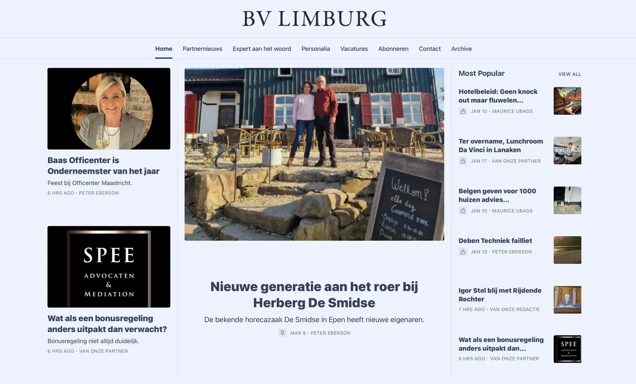 Uitgever van De Nieuwe Ster lanceert BV Limburg