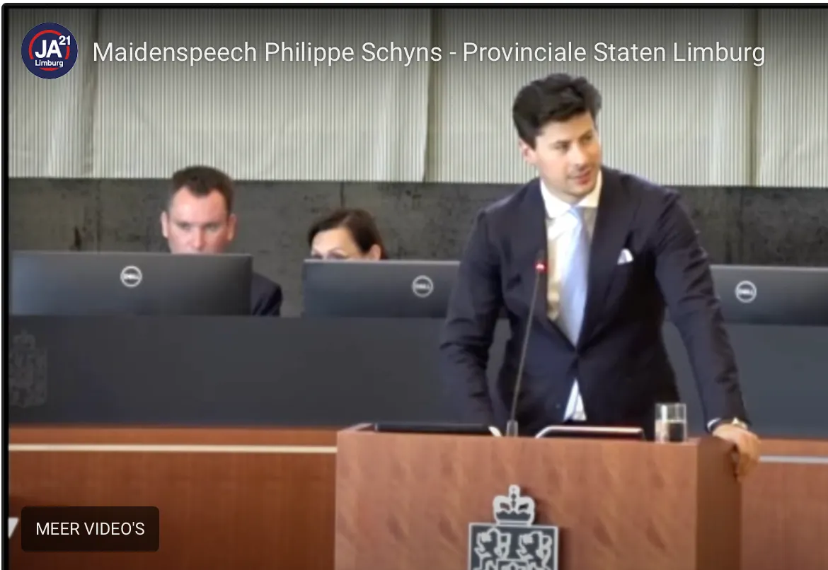 JA21 geeft Philippe Schyns lagere plek 2e Kamerverkiezing