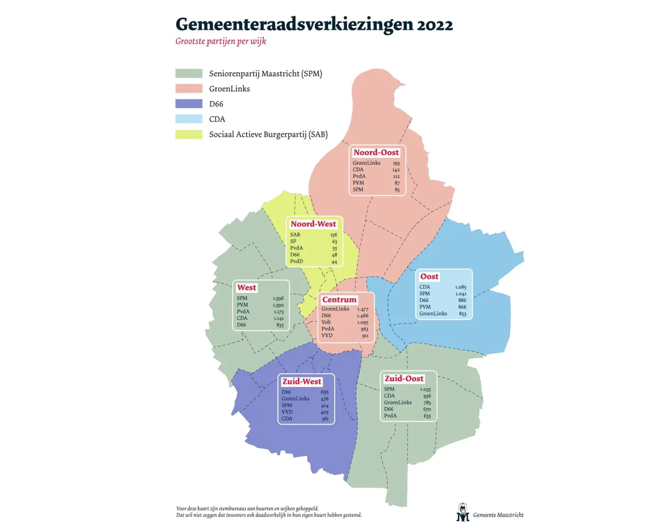 Zo stemde Maastricht vier jaar geleden