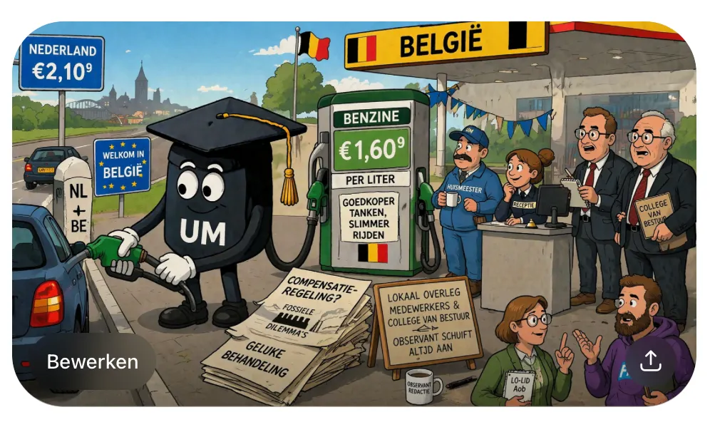 UM bekijkt compensatie dure benzine, vergeet tanken in Belgie