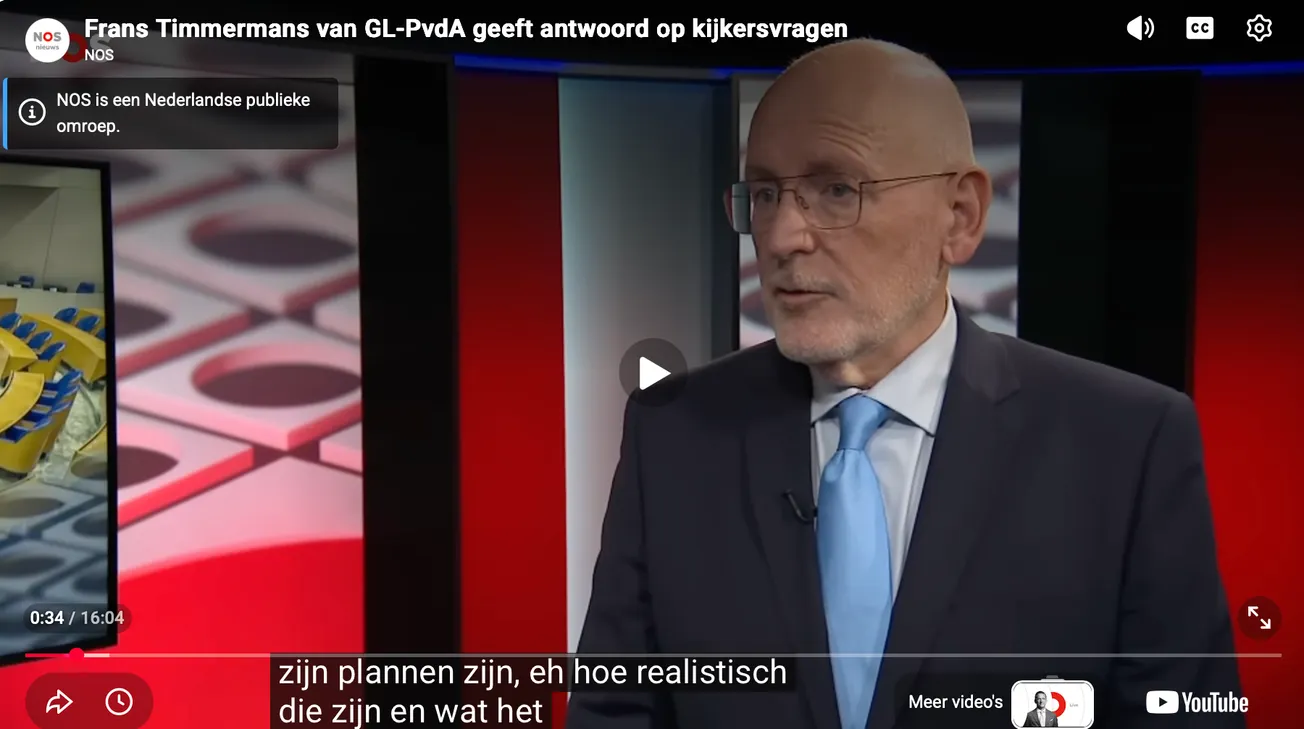 Centraal Joods Overleg: uitspraken Timmermans anti-semitisch