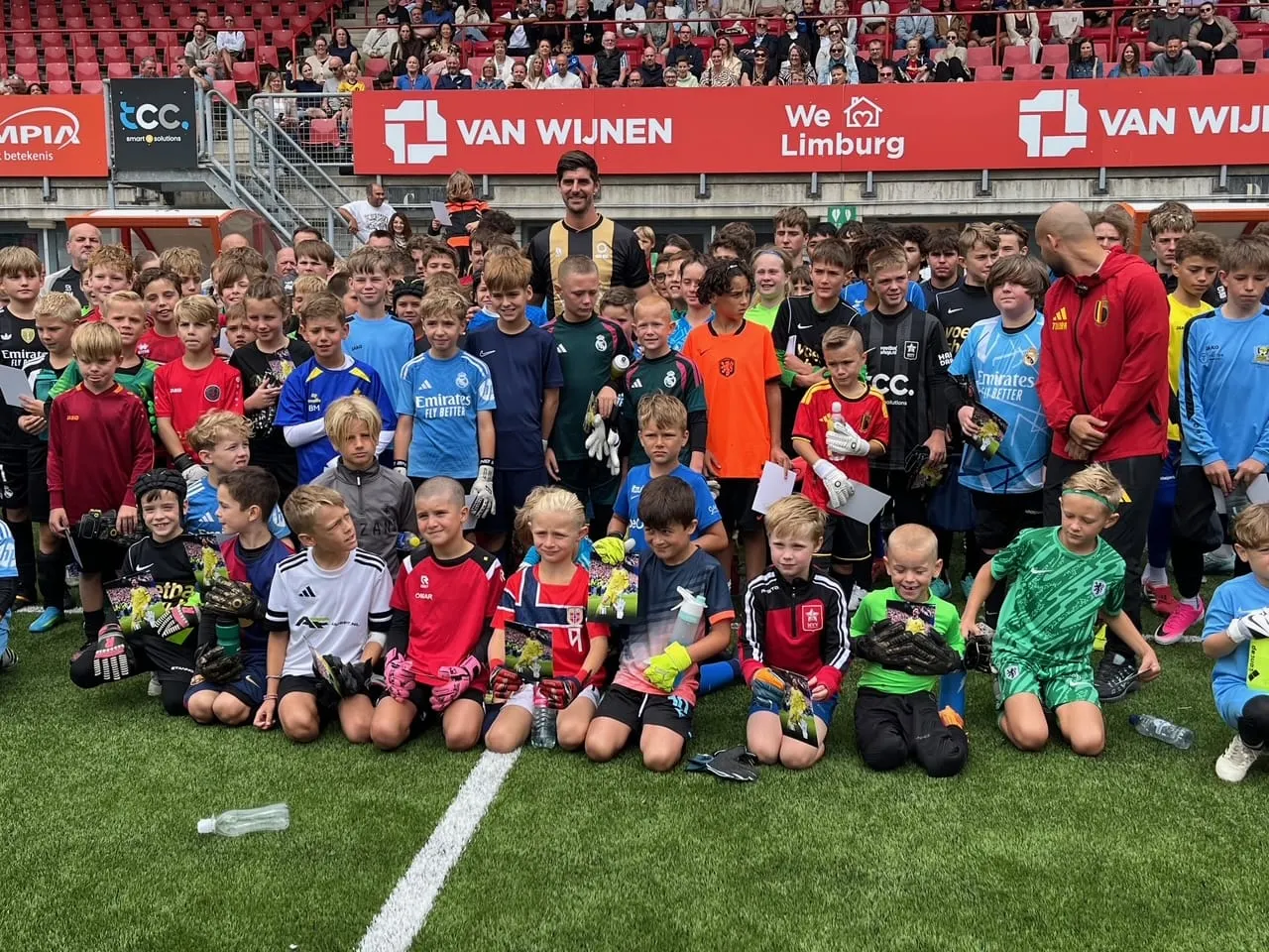 Thibaut Courtois geeft talenten tips in de Geusselt