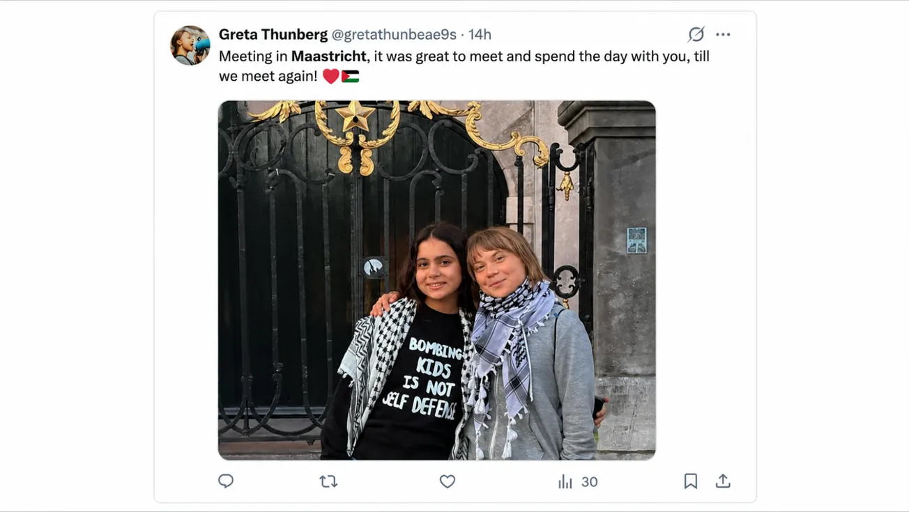 Activiste Gretha Thunberg in Maastricht