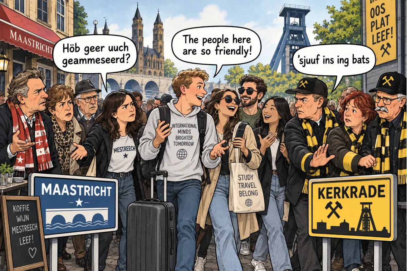 Maastricht kiest voor Engels, Kerkrade juist voor dialect