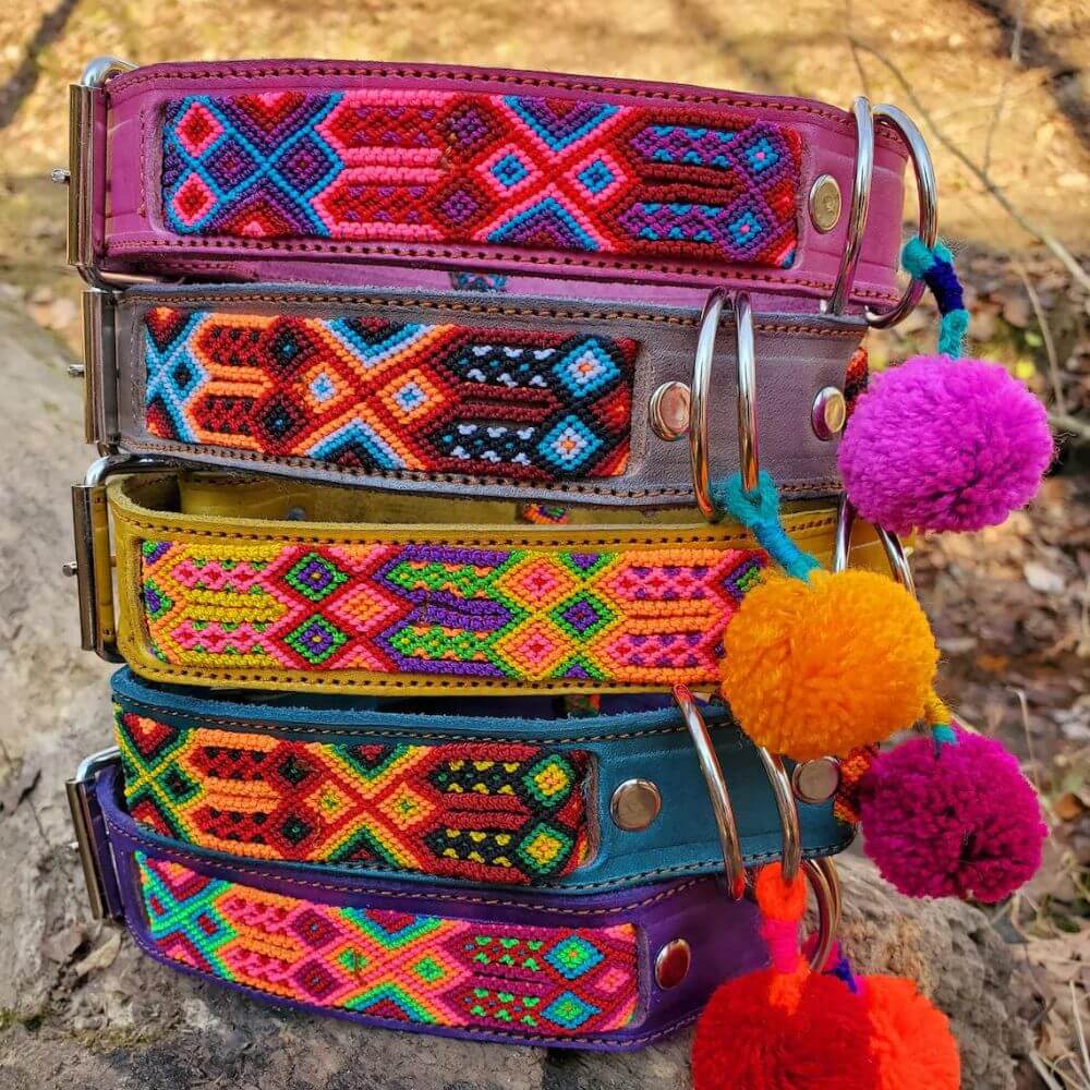 Aztec dog collar