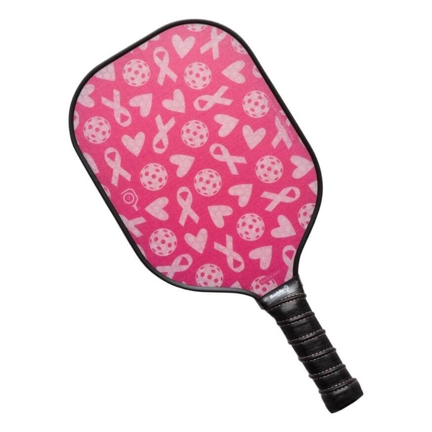 pink ribbon pickleball paddle