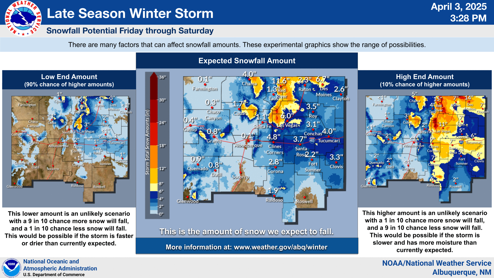 An Update Regarding the Projected Late-Season Storm