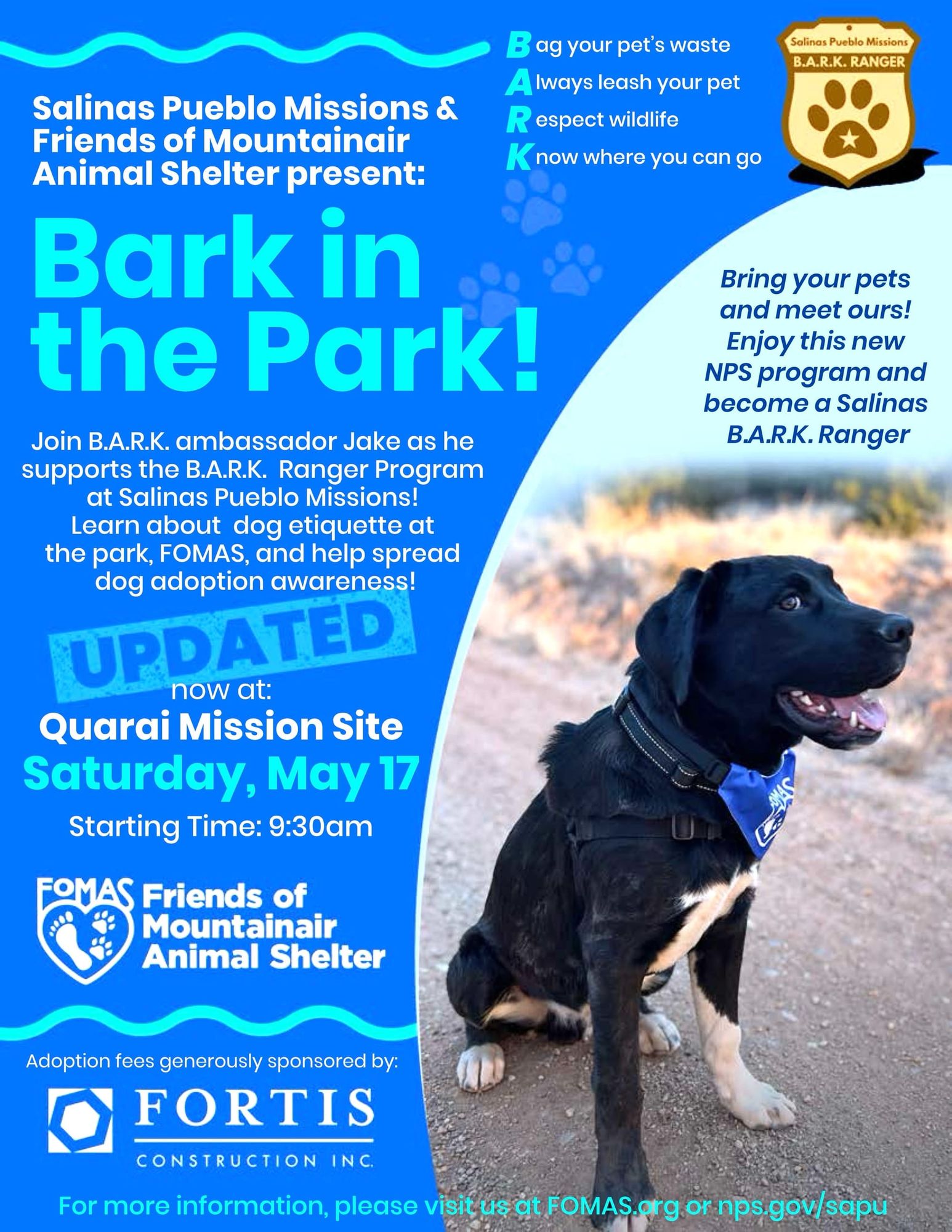 Important Update Regarding Bark in the Park