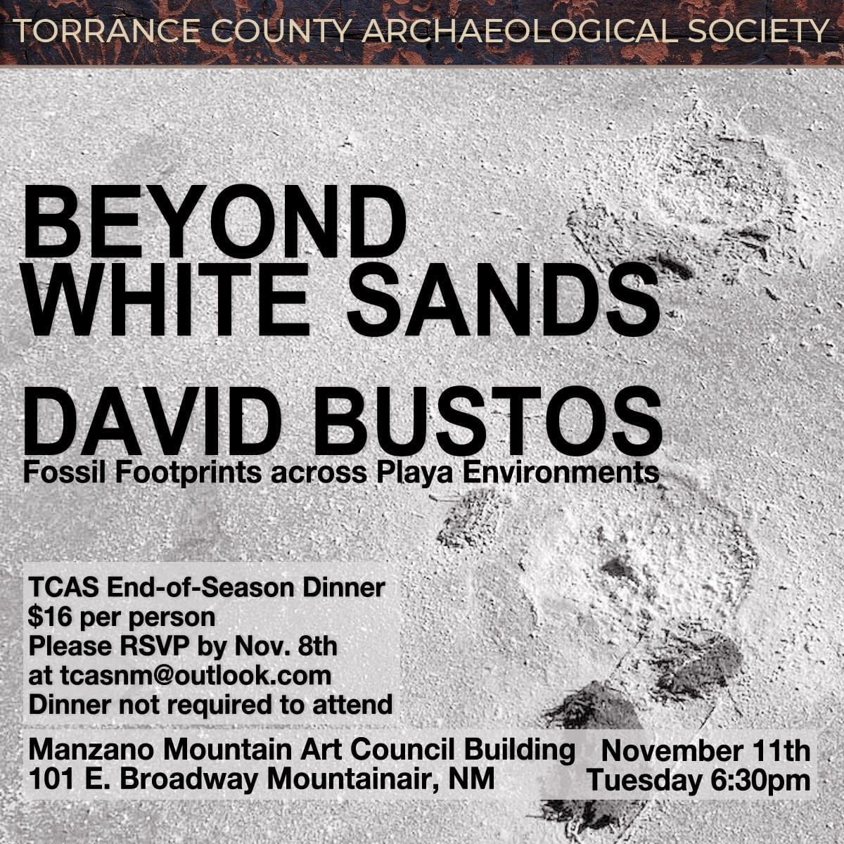 Join Torrance County Archaeological Society for its End-of-Season Dinner