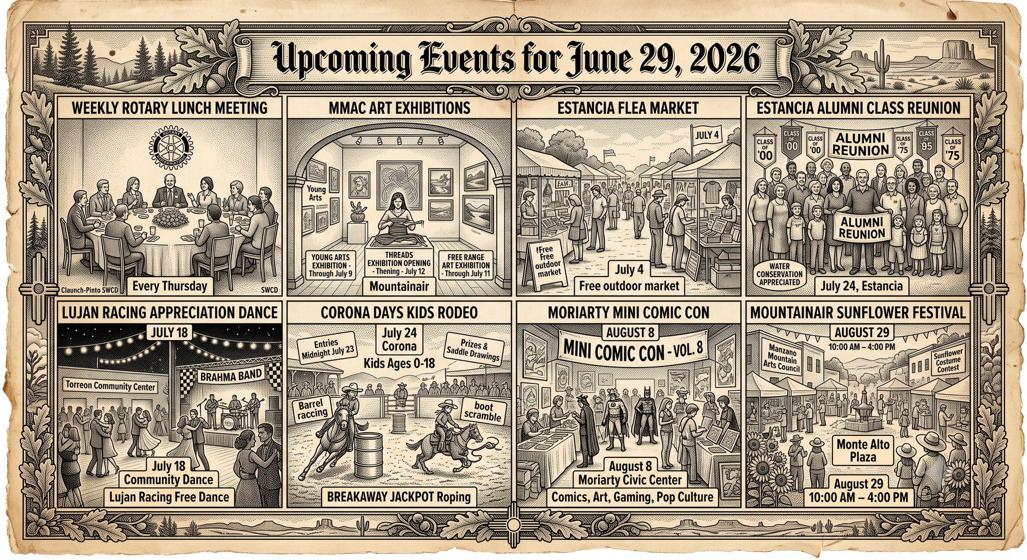 Upcoming Events for June 29, 2026