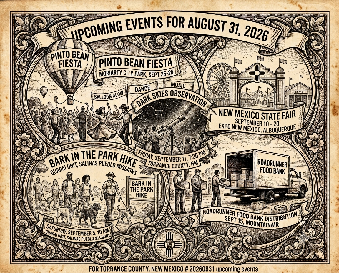 Upcoming Events for August 31, 2026