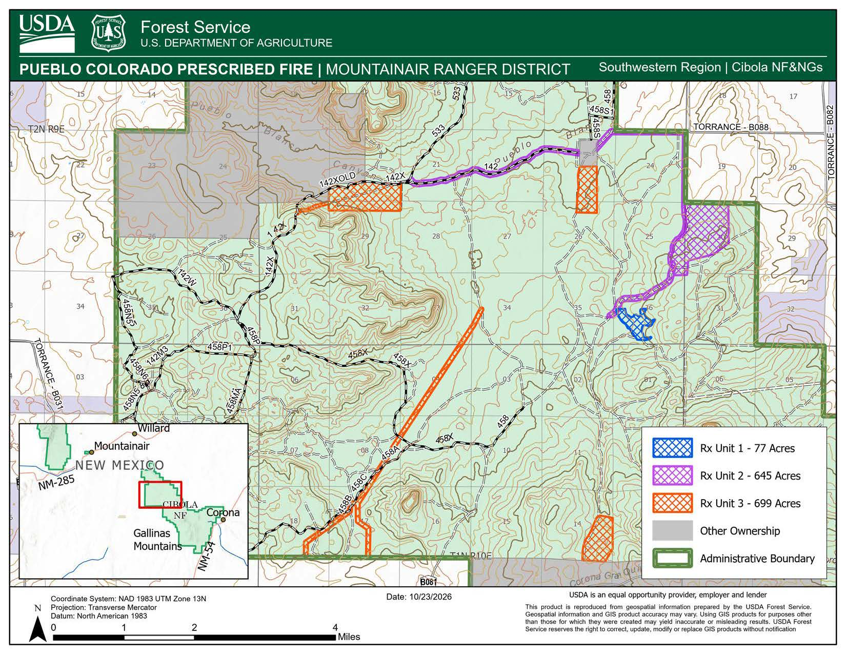 Forest Service Burns Slash Piles in Gallinas Mountains; Smoke May Drift Into Estancia Valley